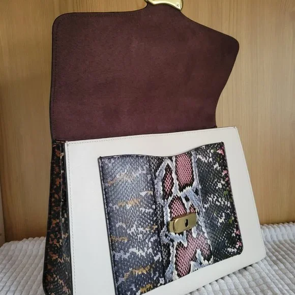 ❤️SOLD❤️ Coach Tabby Top Handle In Colorblock Snakeskin - Picture 2 of 13